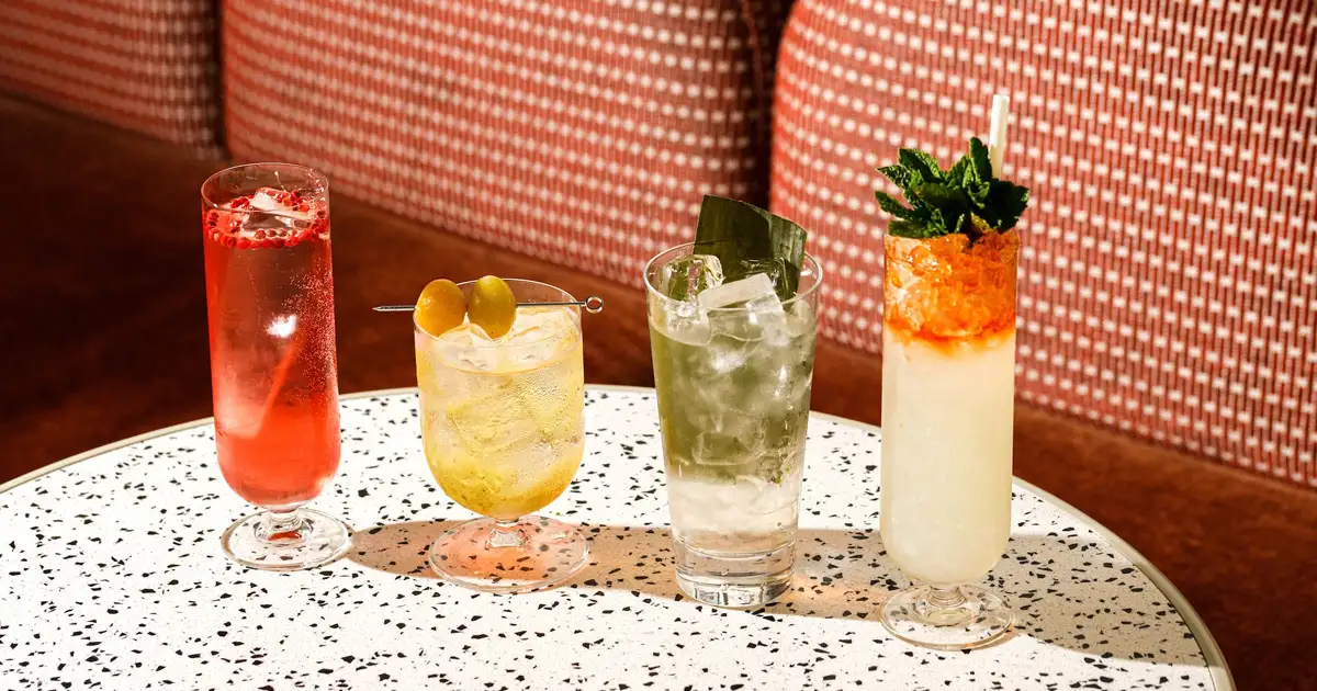 The best girly drinks placed on a table.