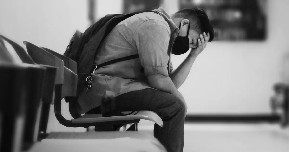Man waiting at a terminal